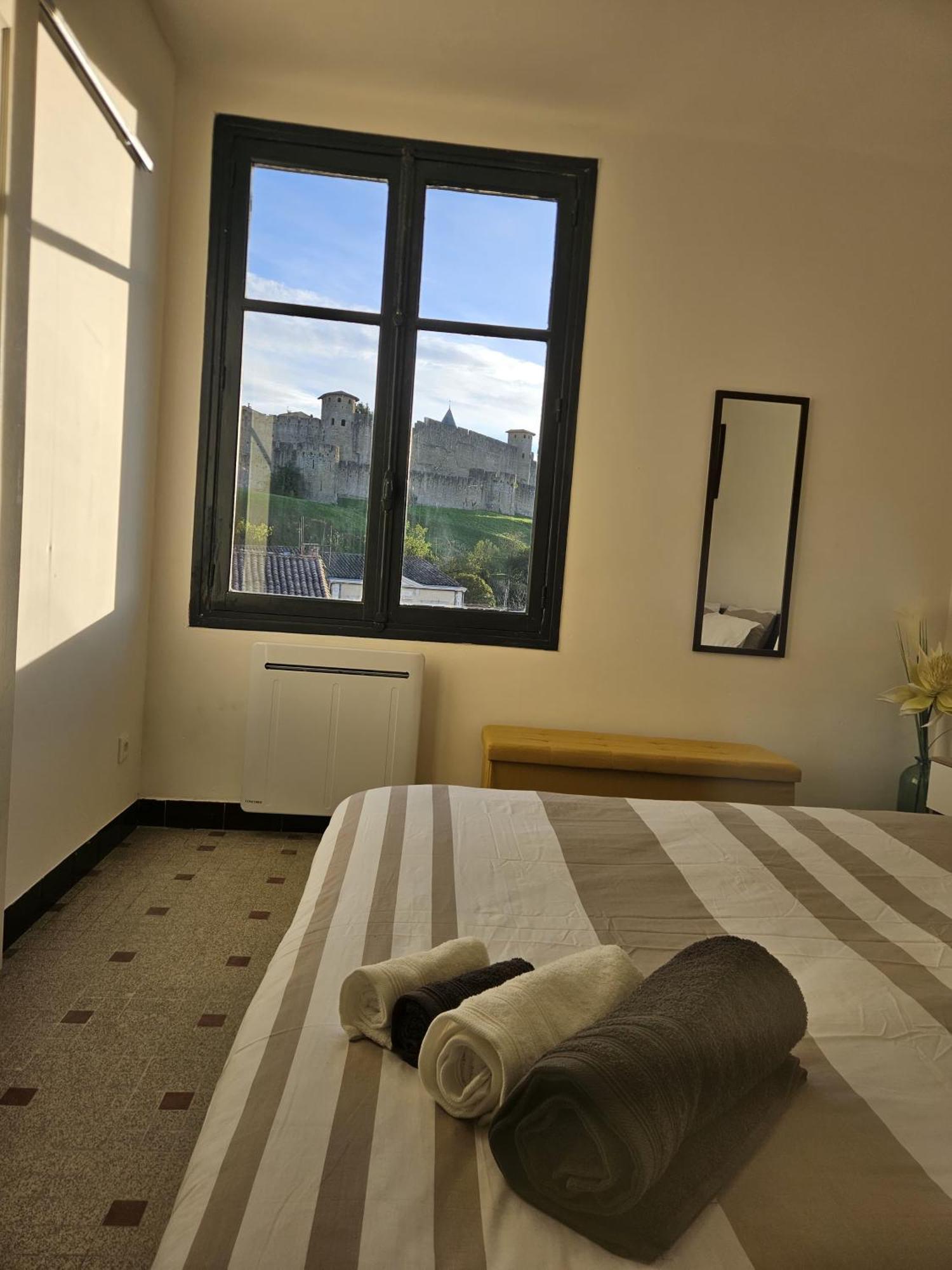 Vue Cite Medievale Castel View Carcassonne Exterior photo